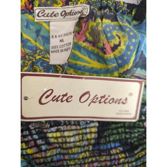 Cute Options Green Paisley Babydoll Cami V-Neck XL NWT Coastal Bohemian - Picture 9 of 9